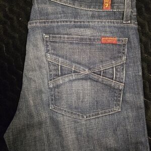 7 For All Mankind Women's Blue Boot Cut Jeans